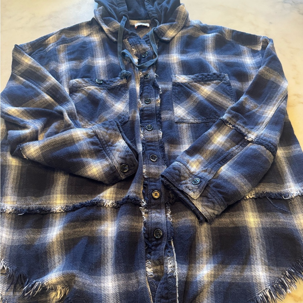 Hailey & Co Blue Plaid Shacket